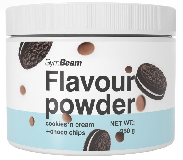 Obrázok GymBeam Flavour powder 250 g cookies & cream with choco chips