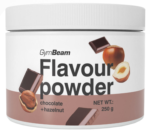 Obrázok GymBeam Flavour powder 250 g čokoláda lieskový oriešok