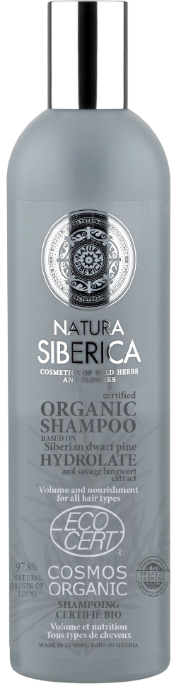 Obrázok Natura Siberica Siberian Dwarf Pine objemový šampón pre všetky typy vlasov 400 ml