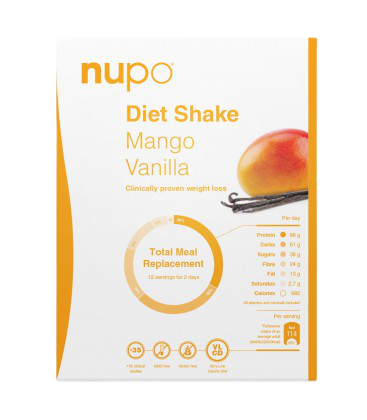 Obrázok NUPO Diétny nápoj Mango & Vanilka v prášku 12 vrecúšok x 32 g (384 g)