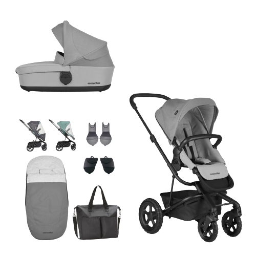 Obrázok EASYWALKER Set kombinovaný kočík Harvey2 All-Terrain Stone Grey s príslušenstvom