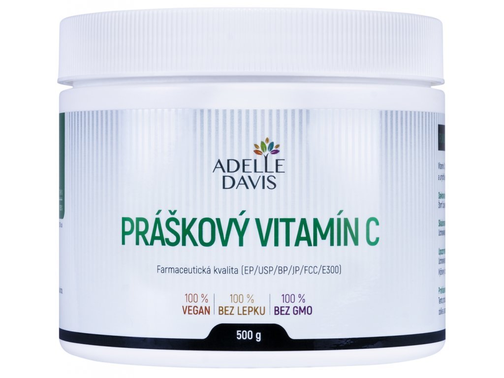 Obrázok Adelle Davis Práškový vitamín C 500g