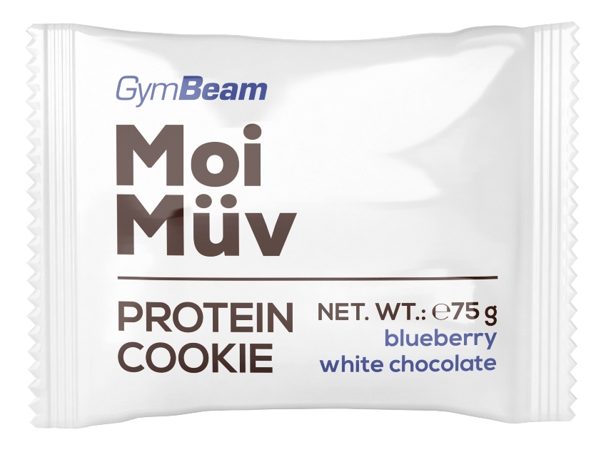 Obrázok GymBeam MoiMüv Protein Cookie 75 g čučoriedka biela čokoláda