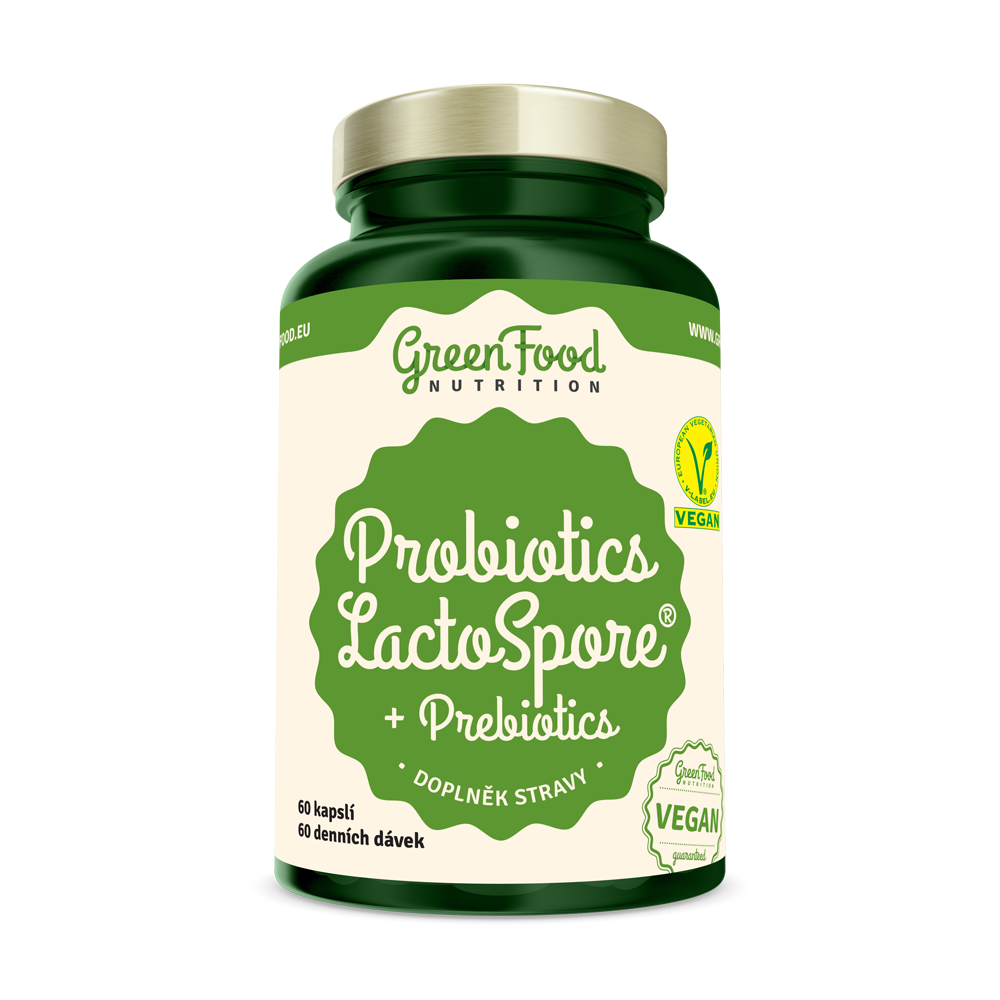 Obrázok GreenFood Probiotika LactoSpore® + Prebiotics 60 kapsúl