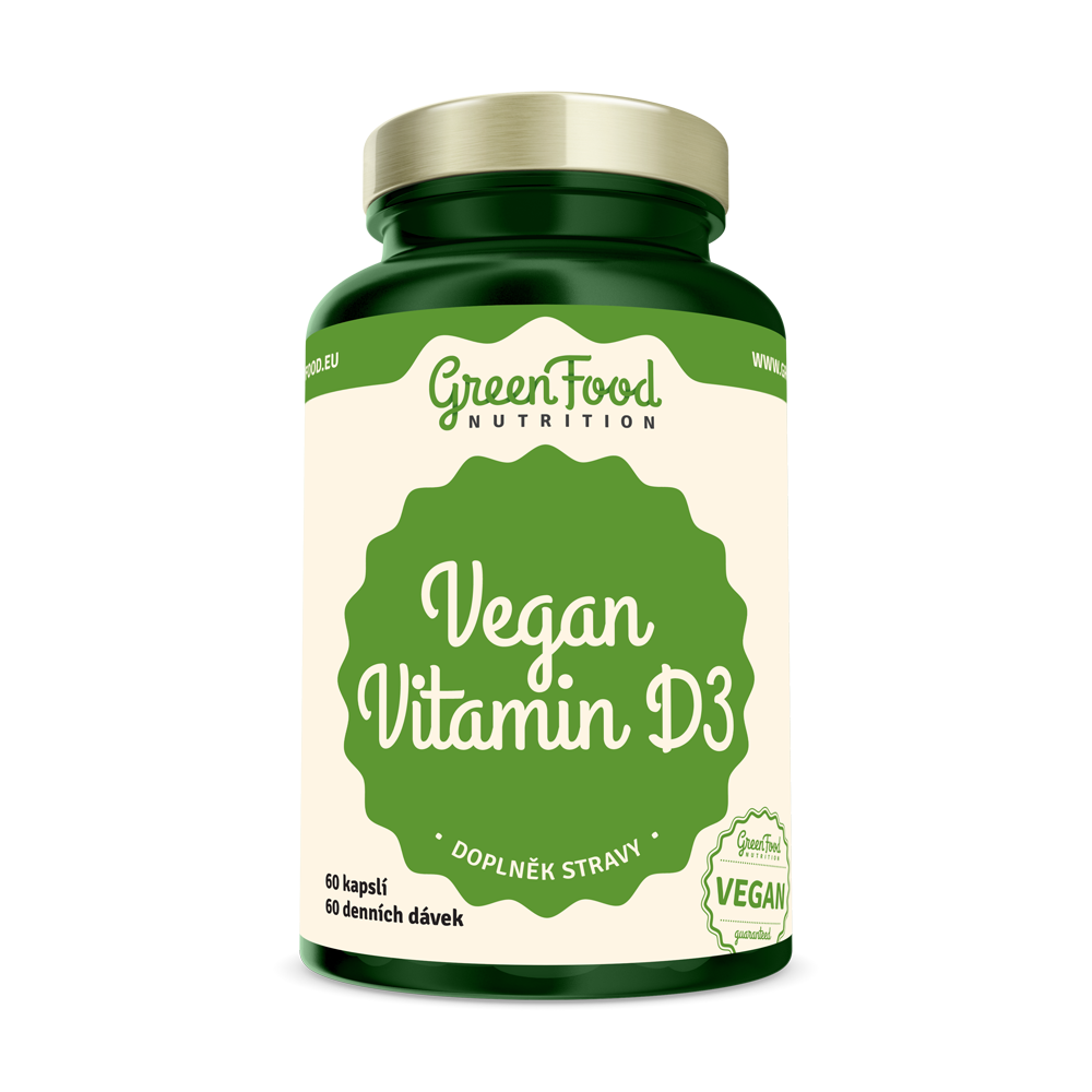 Obrázok GreenFood Nutrition Vegan Vitamín D3 60 kapsúl (8594193924677)