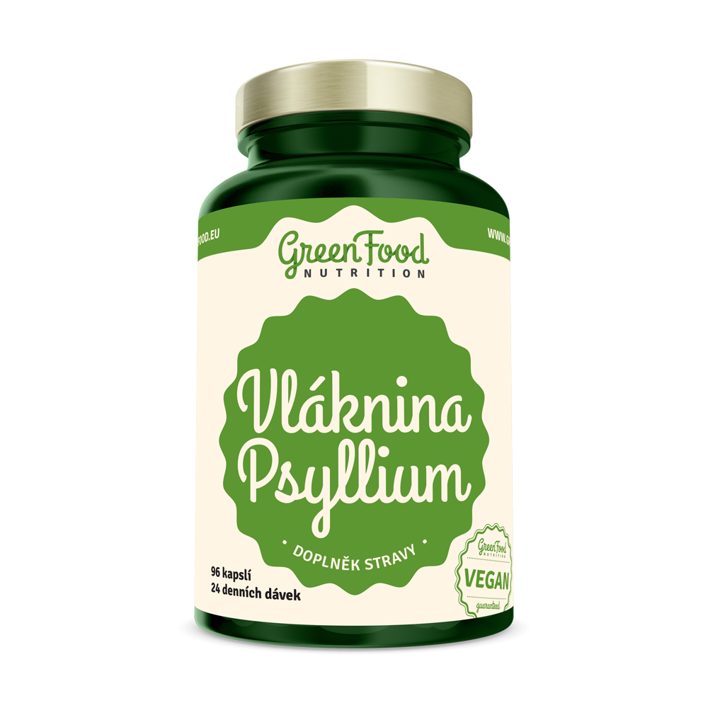 Obrázok GreenFood Vláknina Psyllium 96 kapsúl