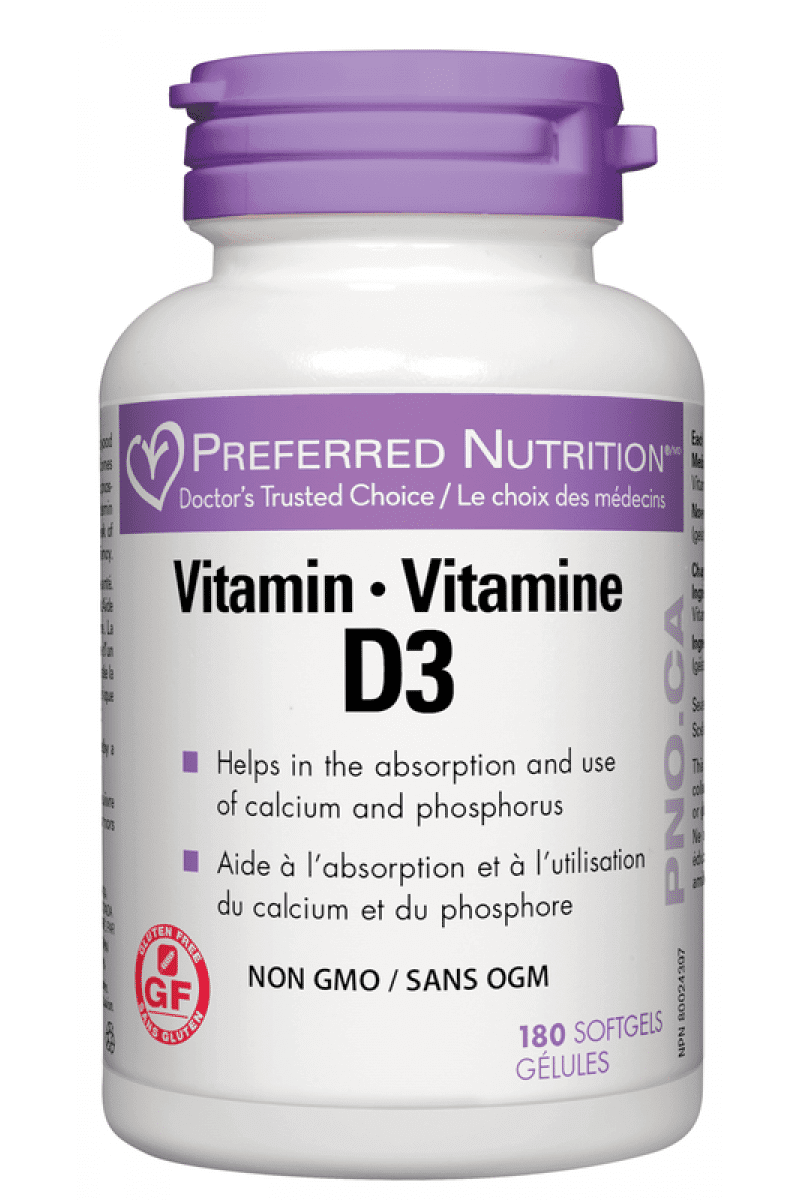 Obrázok Webber naturals/ Preferred Nutrition Vitamín D3 1000IU, 180 kapsúl