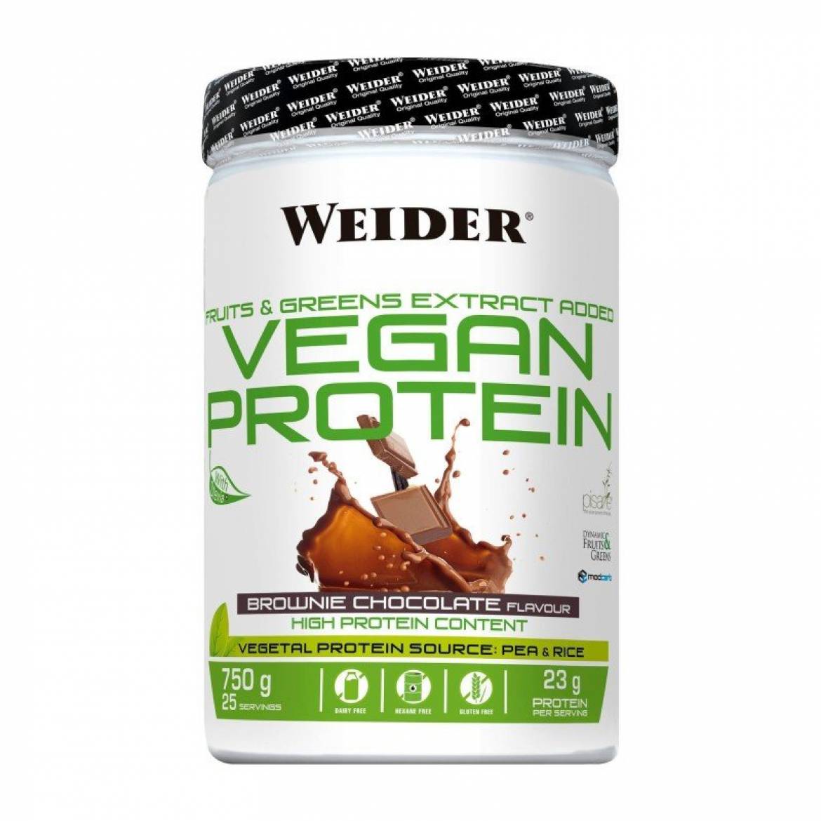 Obrázok Weider Vegan Protein, 750 g brownie chocolate