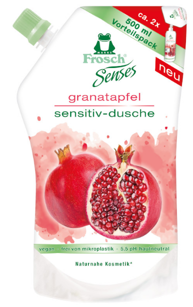 Obrázok Frosch Senses Pomegranate sprchový gél náhradná náplň ECO 500 ml