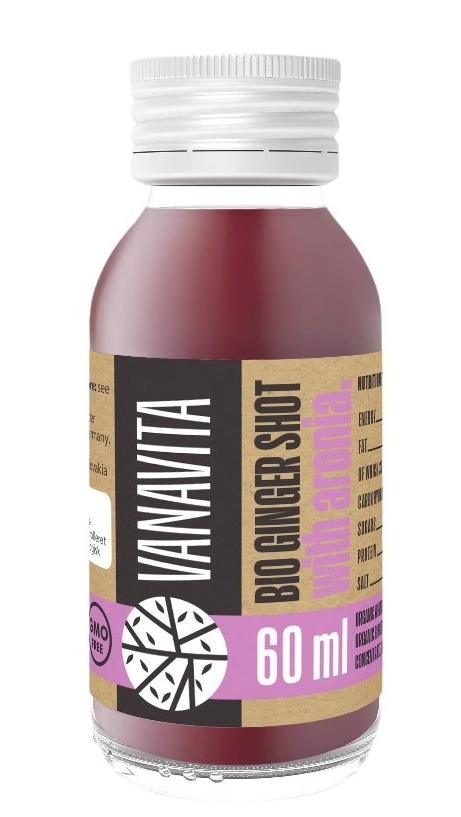 Obrázok VanaVita Bio Ginger shot with aronia 60 ml