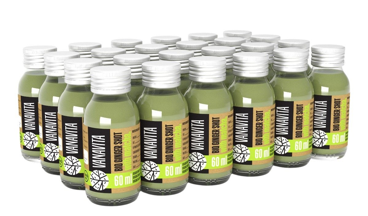 Obrázok VanaVita Bio Ginger shot with matcha 24 x 60 ml