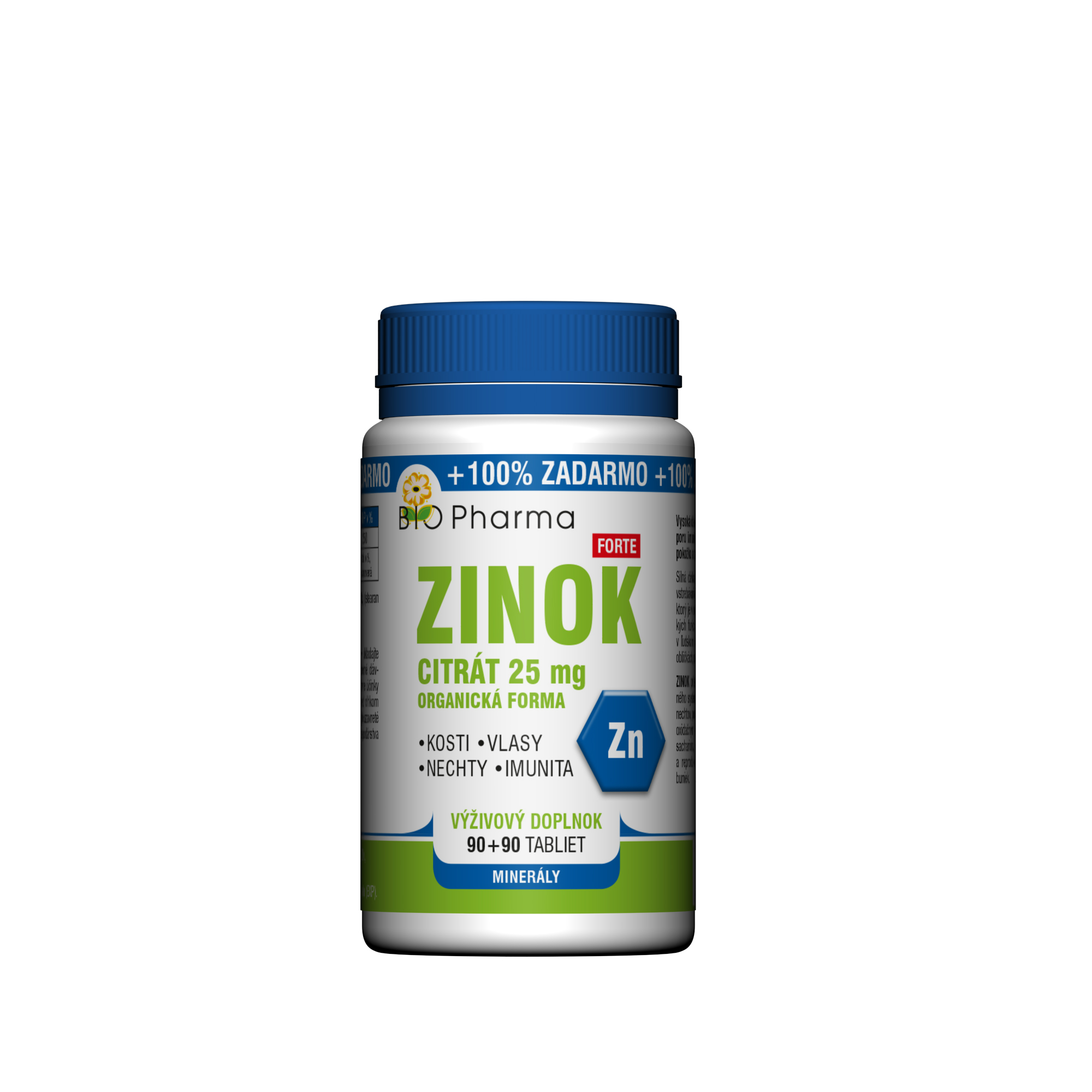 Obrázok BIO Pharma Zinok Forte 25 mg