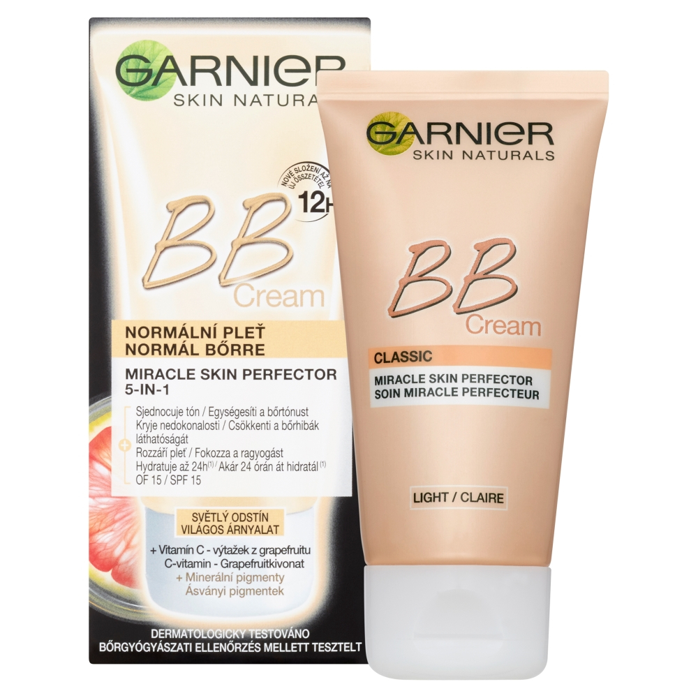 Obrázok GARNIER Skin Naturals BB Cream Light Miracle Skin Perfector 5v1 50 ml (3600541119239)