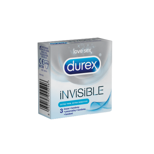 Obrázok Durex Invisible - extra senzitívne kondómy (3ks)