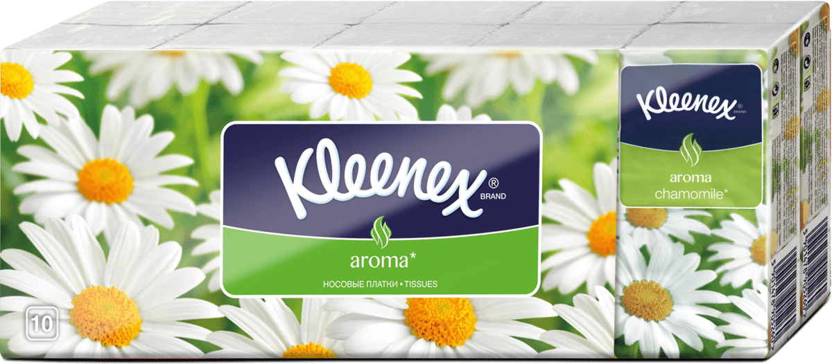 Obrázok KLEENEX® Hygienické vreckovky Family hanks - Camomile 10ks