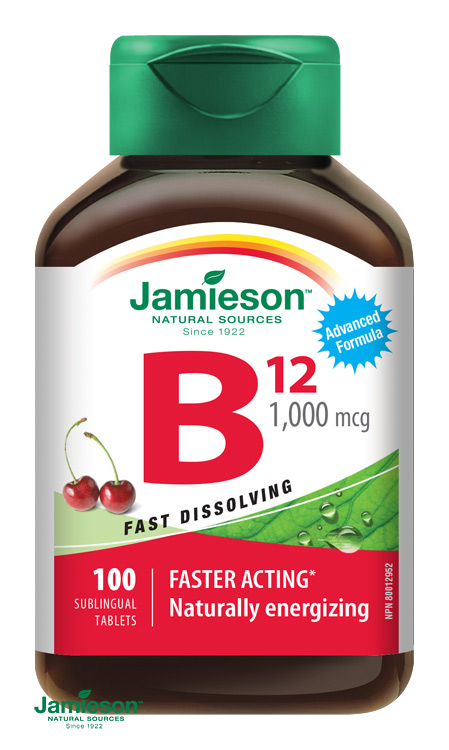 Obrázok Jamieson Vitamín B12 1000mcg CHERRY 100 tbl.