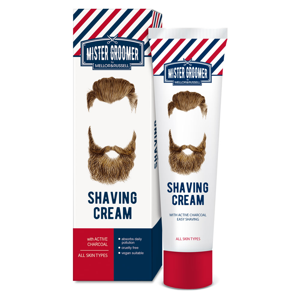 Obrázok Mr. Groomer Krém na holenie s aktívnym uhlím 100ml