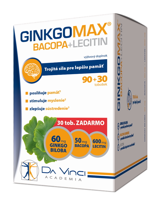 Obrázok Da Vinci Academia Ginkgomax+ Bacopa+ Lecitin 120 kapsúl