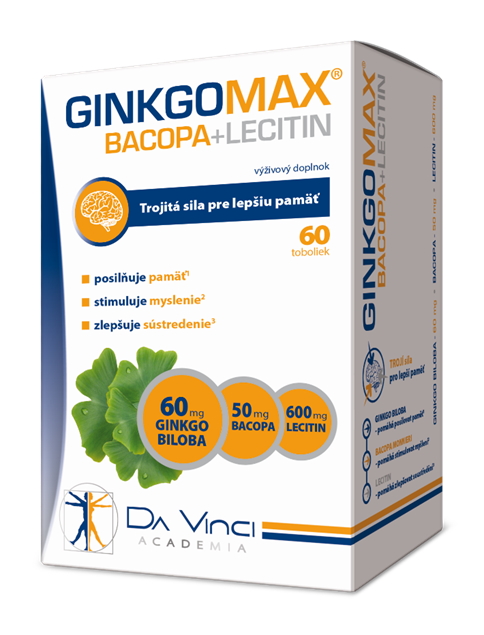 Obrázok Da Vinci Academia Ginkgomax+ Bacopa+ Lecitin 60 kapsúl