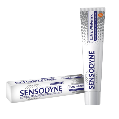 Obrázok Sensodyne Extra Whitening bieliaca zubná pasta s fluoridom pre citlivé zuby  75 ml