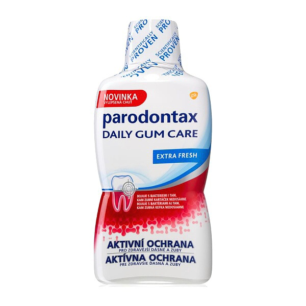 Obrázok Parodontax Daily Gum Care ústna voda pre zdravé zuby a ďasná Extra Fresh 500 ml