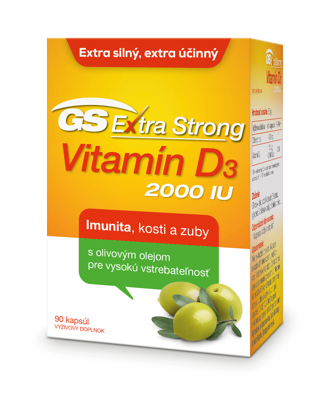 Obrázok GS Extra Strong Vitamin D 2000 IU 90 kapslí