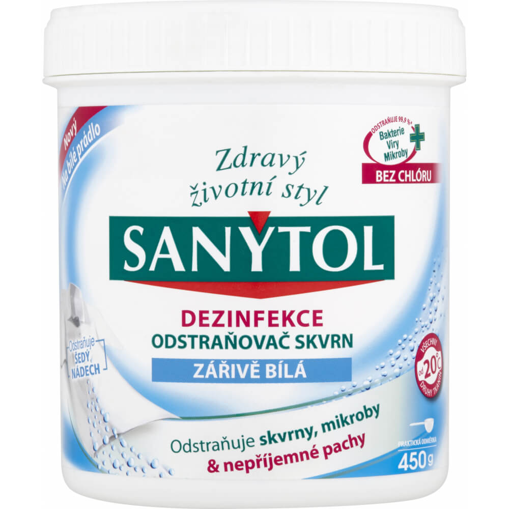 Obrázok SANYTOL Dezinfekční odstraňovač skvrn bělící 450 g (3045206382601)