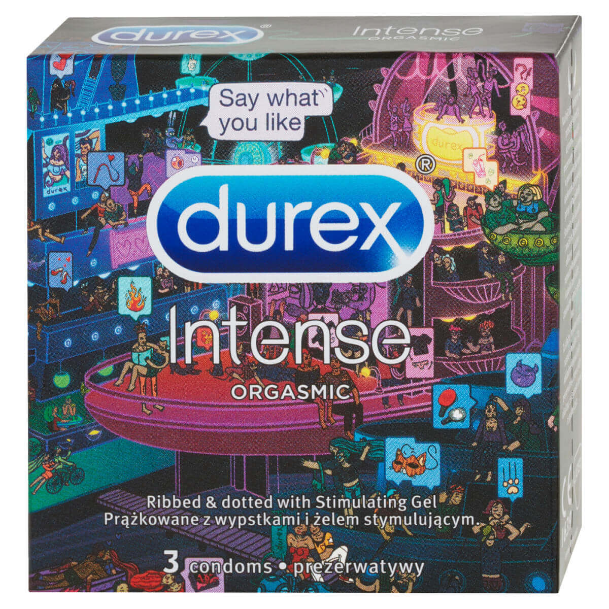 Obrázok Durex Emoji Intense Orgasnic Kondómy 3ks