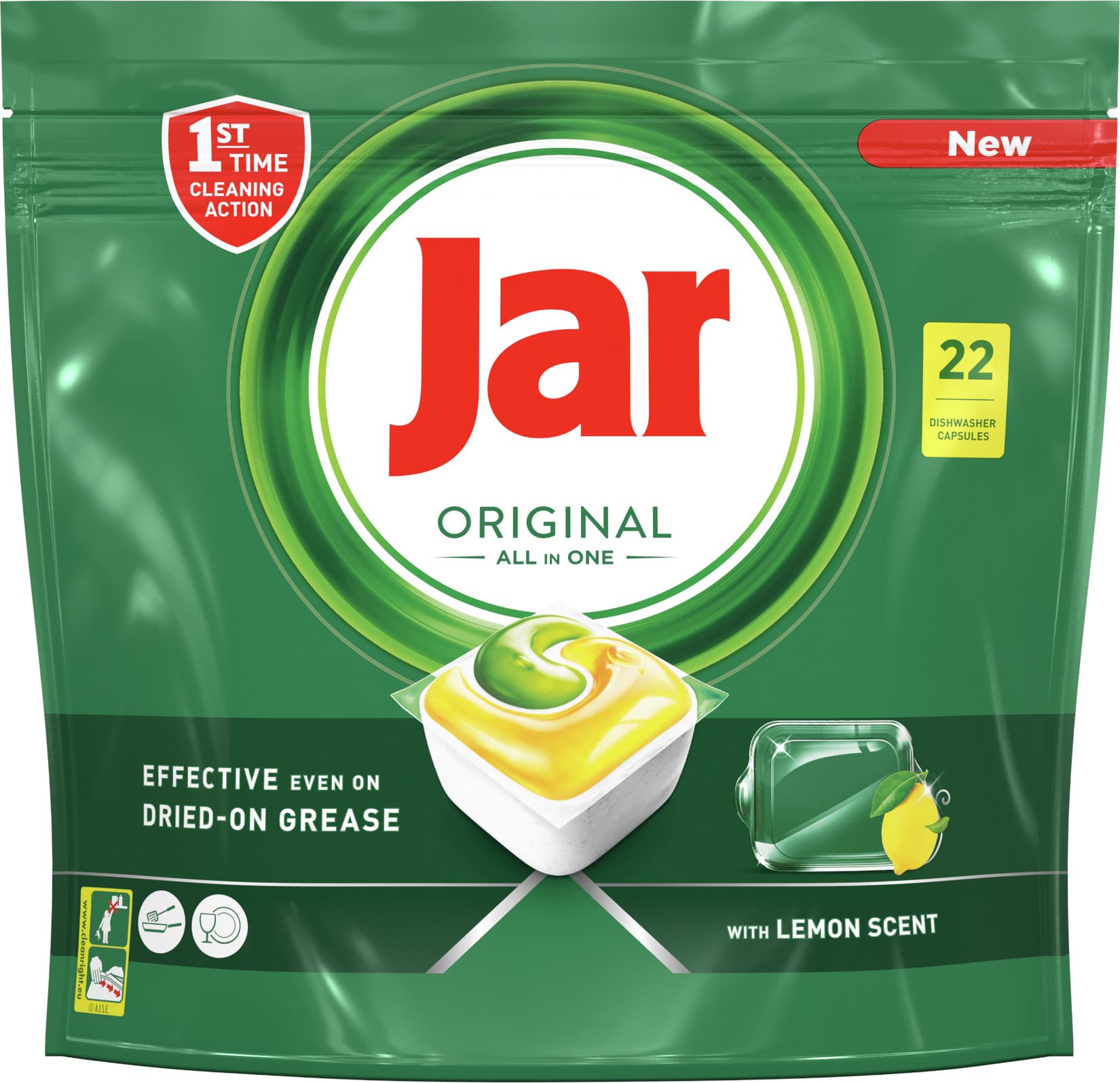 Obrázok Jar Original Tablety do umývačky riadu, Lemon, 22 tabliet