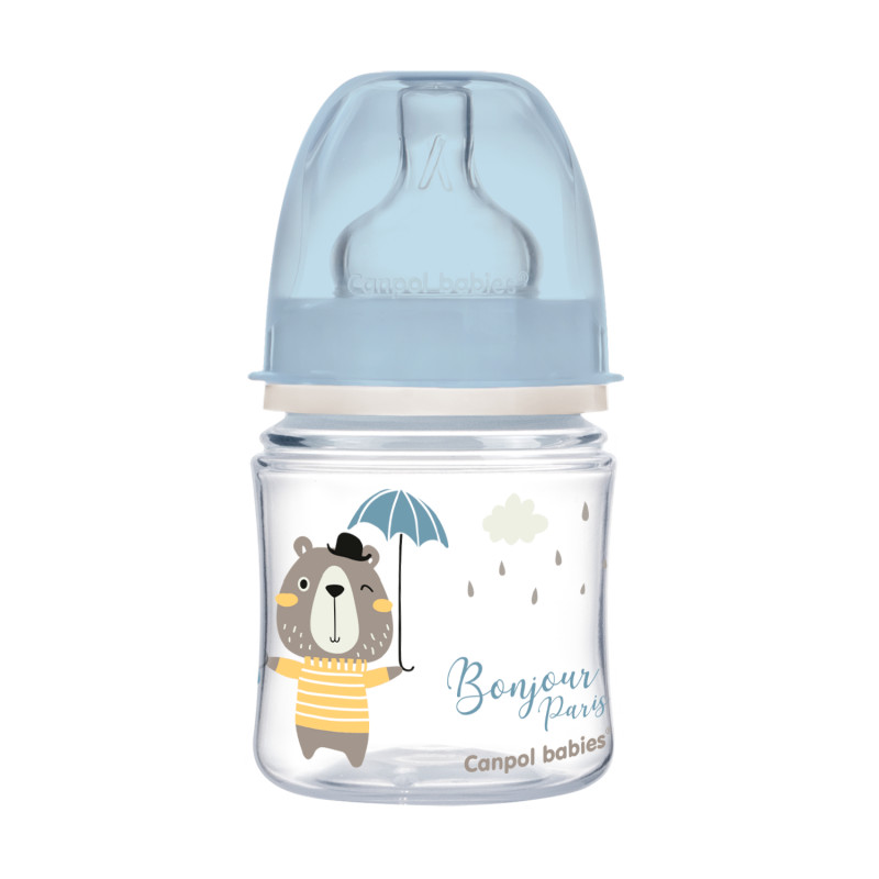 Obrázok Antikoliková fľaštička Canpol Babies Easy Štart - Bonjour, 120 ml