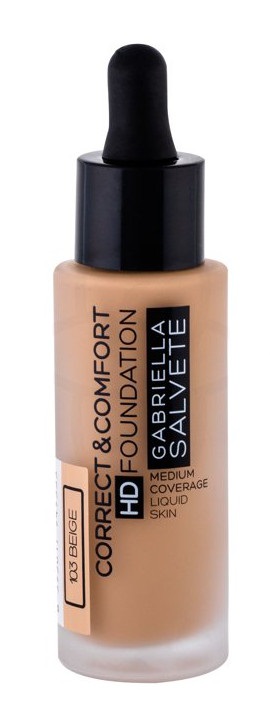 Obrázok Gabriella Salvete Correct & Comfort 29 ml tekutý make-up pre bezchybný a prirodzený vzhľad pre ženy 103 Beige