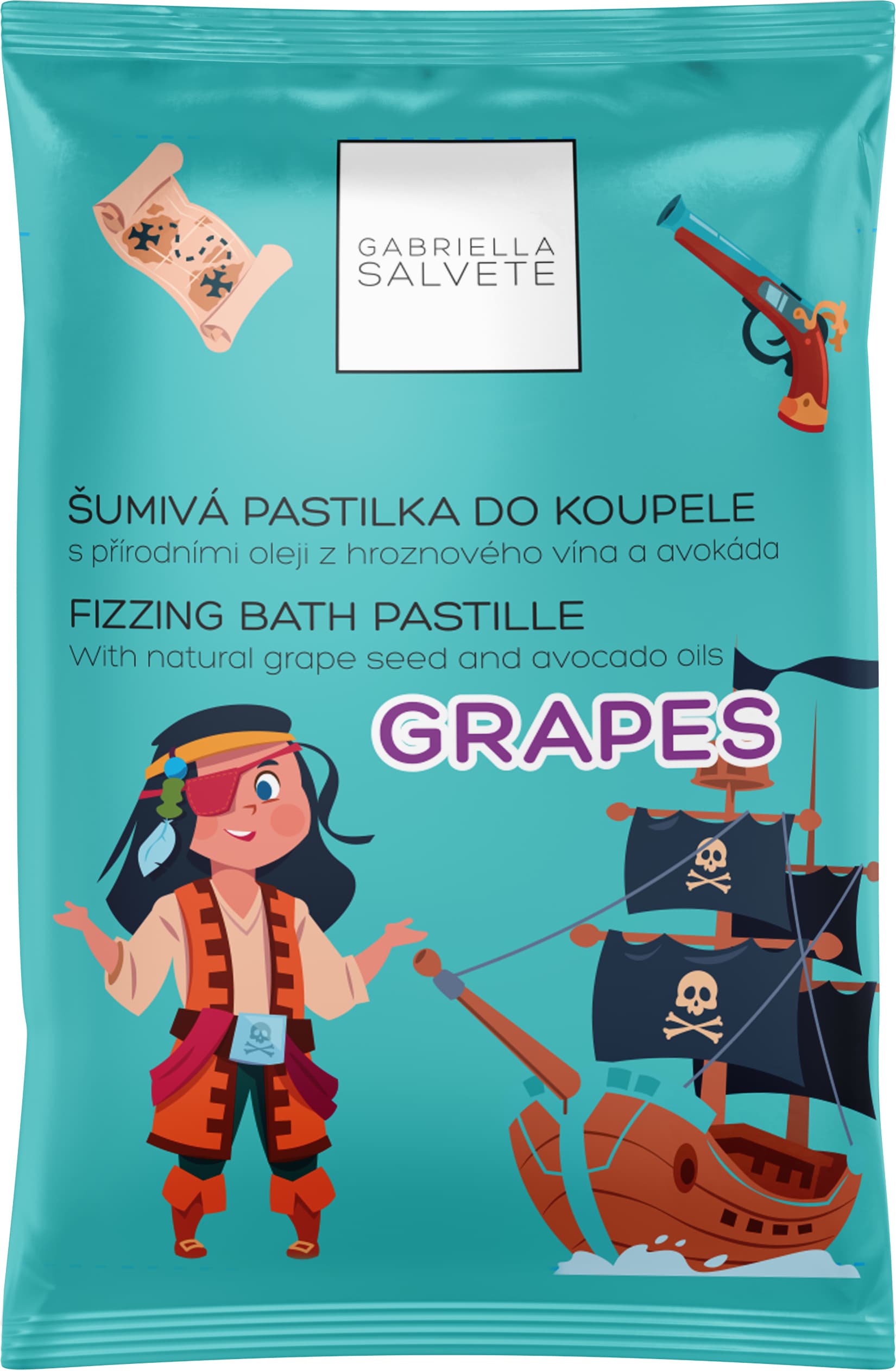 Obrázok Gabriella Salvete Fizzing Bath Pastille 40 g šumivá pastilka do kúpeľa pre ženy Grapes