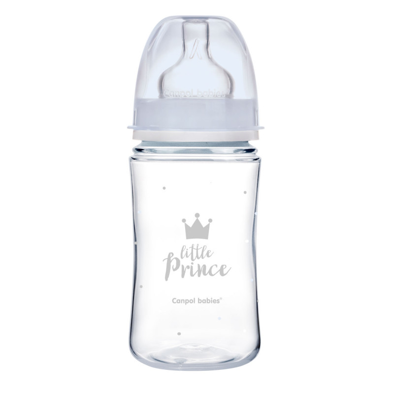 Obrázok CANPOL BABIES Fľaša so širokým hrdlom Royal Baby 240 ml modrá