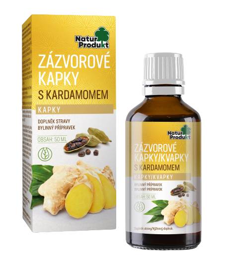 Obrázok Naturprodukt Zázvorové kvapky s kardamómom 50 ml