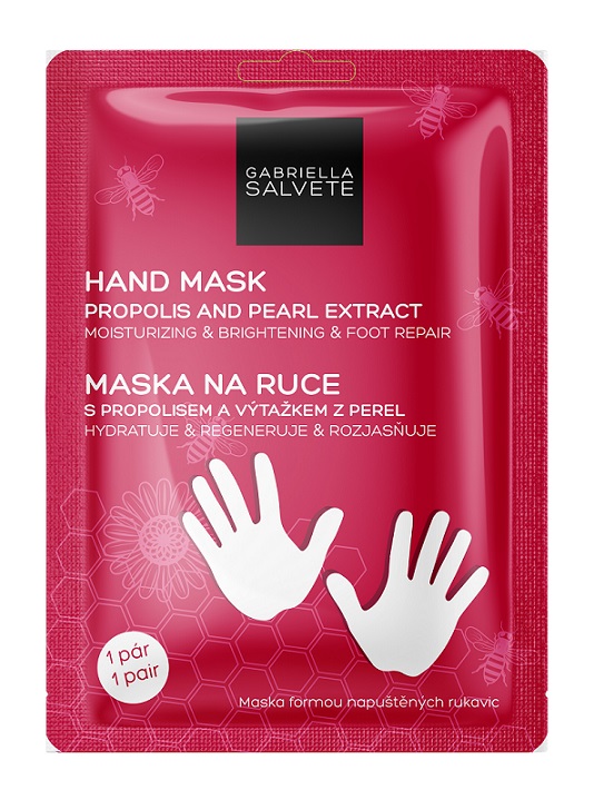 Obrázok Gabriella Salvete Hand Mask Propolis And Pearl Extract 1 ks regeneračná a hydratačná maska na ruky pre ženy