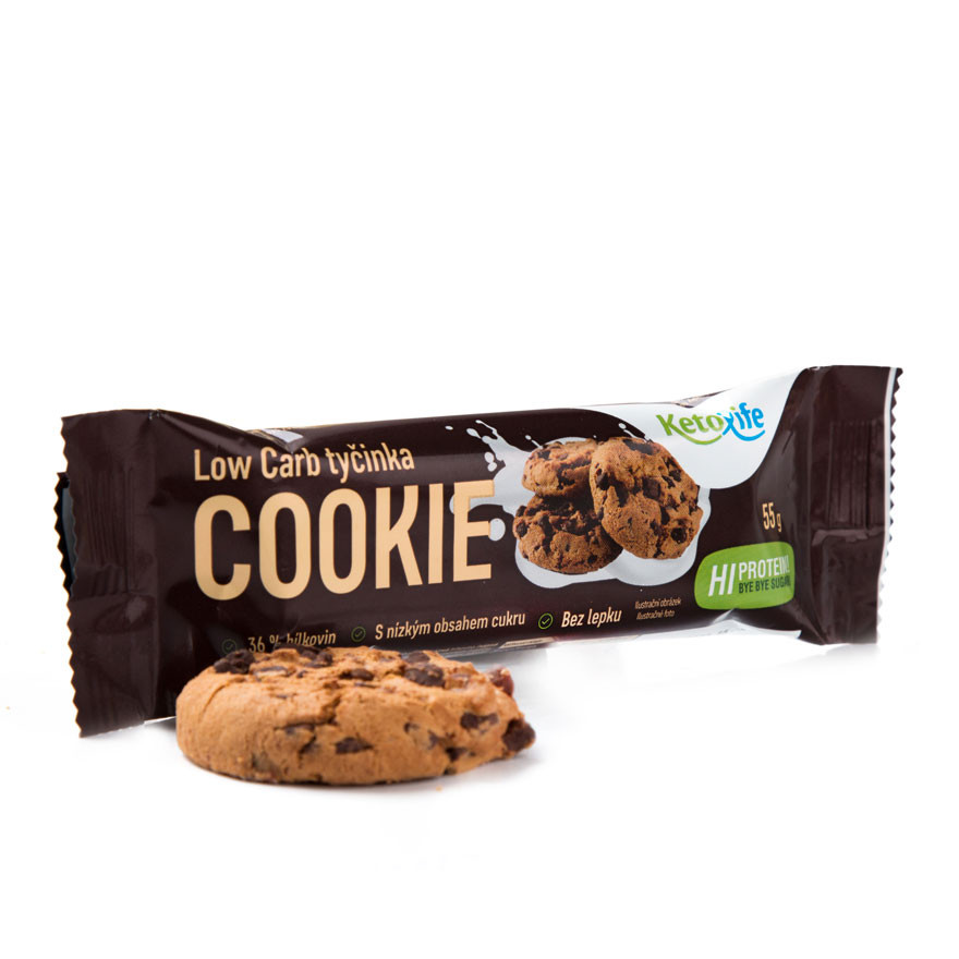 Obrázok KetoLife Low Carb tyčinka, Cookie (8594181011389)