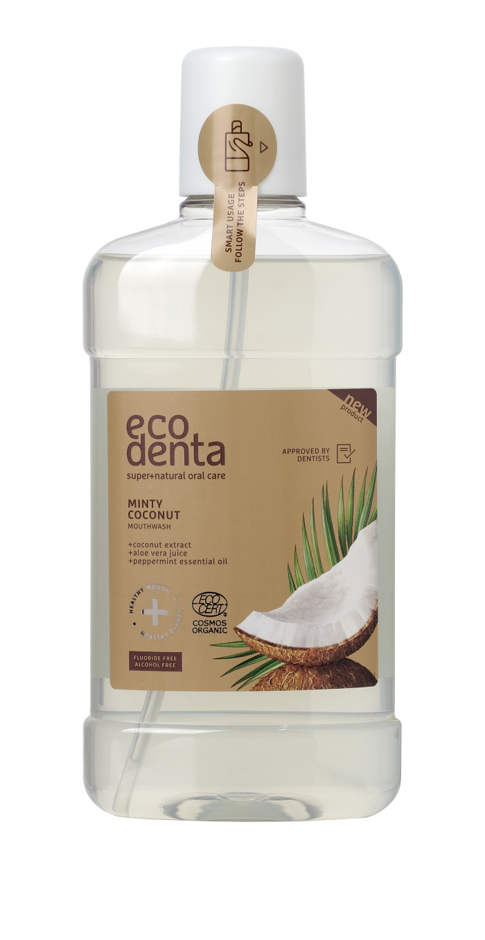 Obrázok Ecodenta Cosmos Organic Minty Coconut Ústna voda 500ml