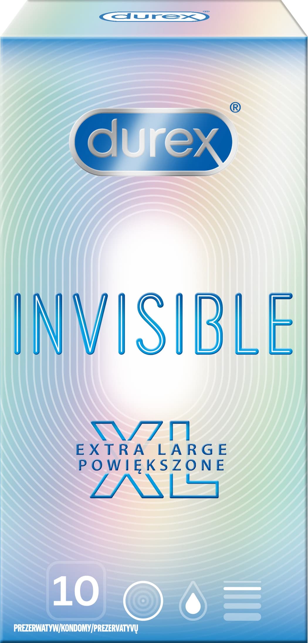 Obrázok Durex Invisible XL extra large krabička 10 ks