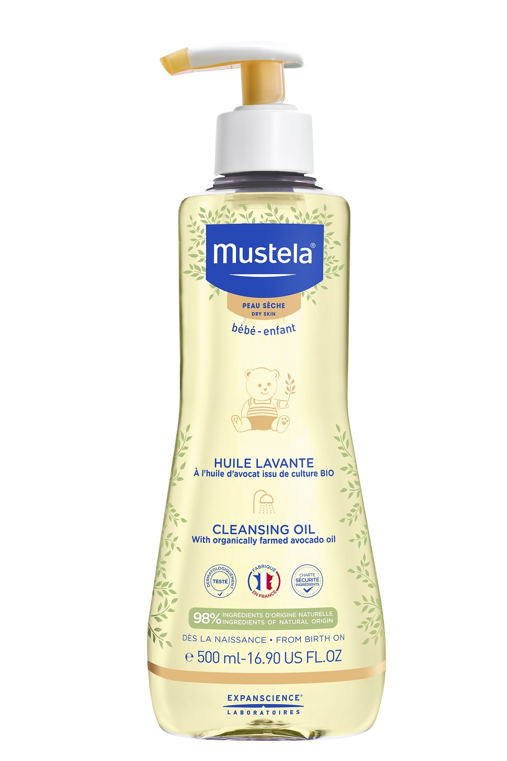 Obrázok Mustela Bébé Cleansing Oil 500 ml pre deti