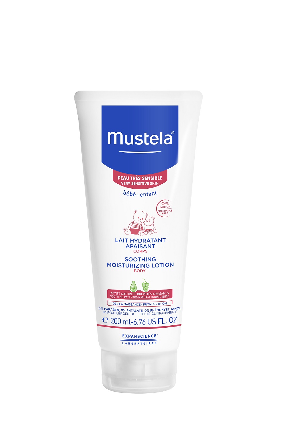 Obrázok Mustela Bébé upokojujúce telové mlieko pre deti od narodenia  200 ml