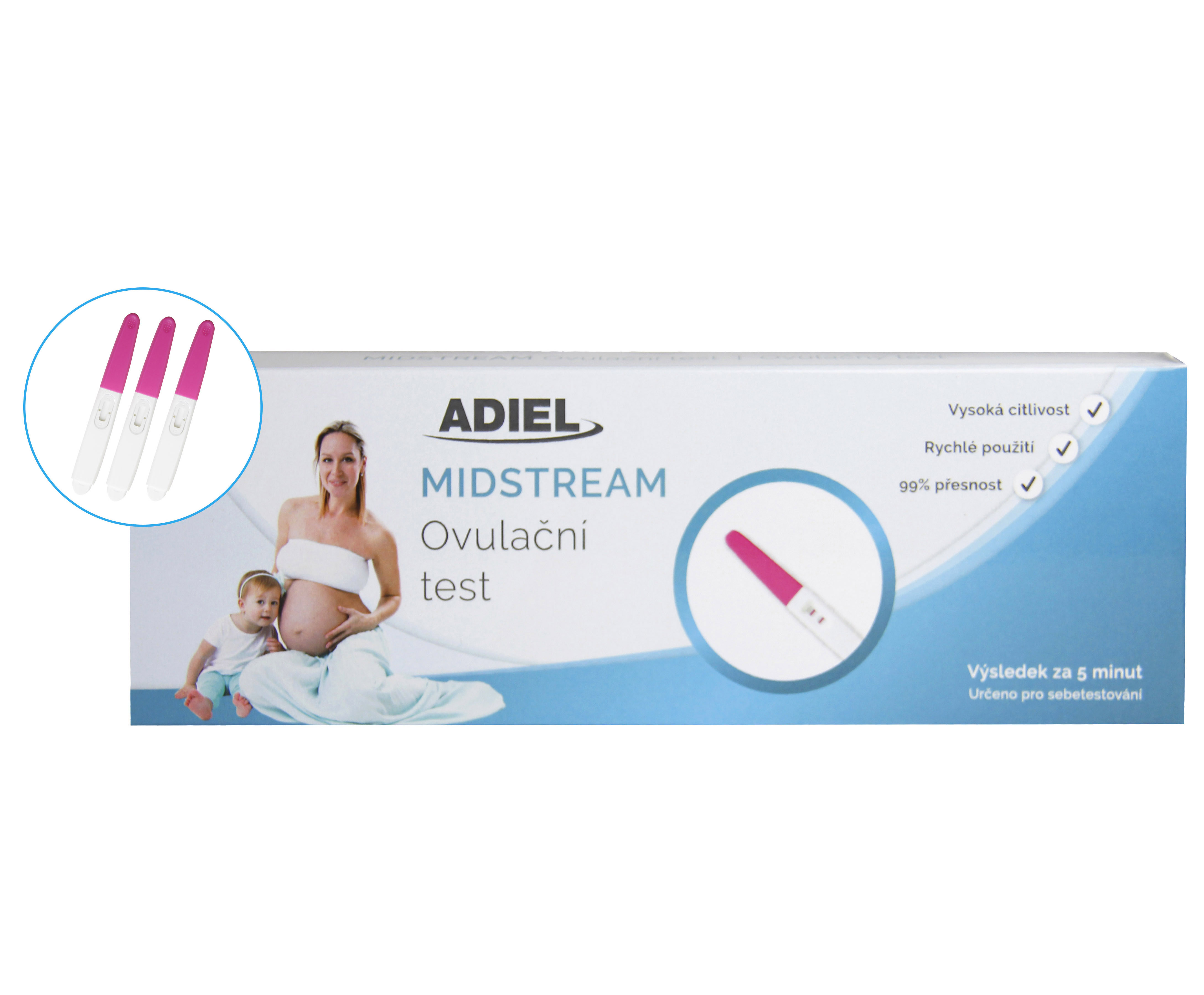 Obrázok ADIEL Midstream ovulačný test, 3ks