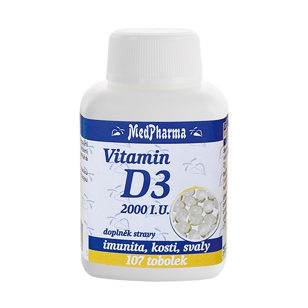 Obrázok MedPharma VITAMÍN D3 2000 I.U. cps 1x107 ks