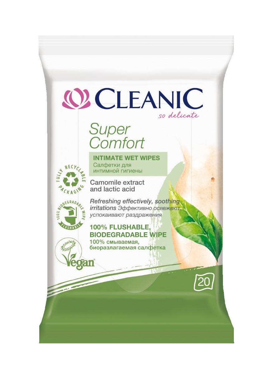 Obrázok Cleanic Super Comfort Camomile 20 ks intímna kozmetika pre ženy