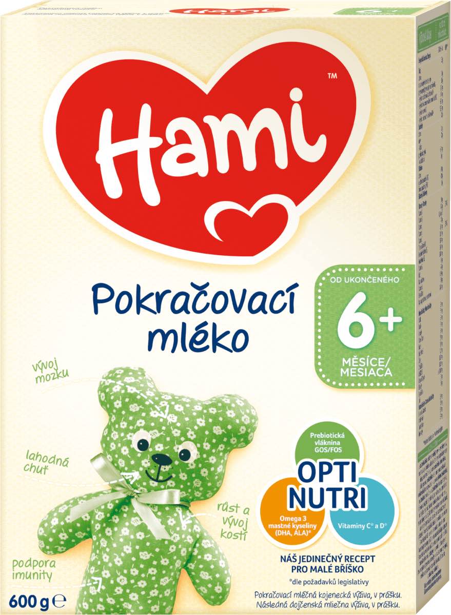 Obrázok HAMI Následné dojčenské mlieko 600 g 6+