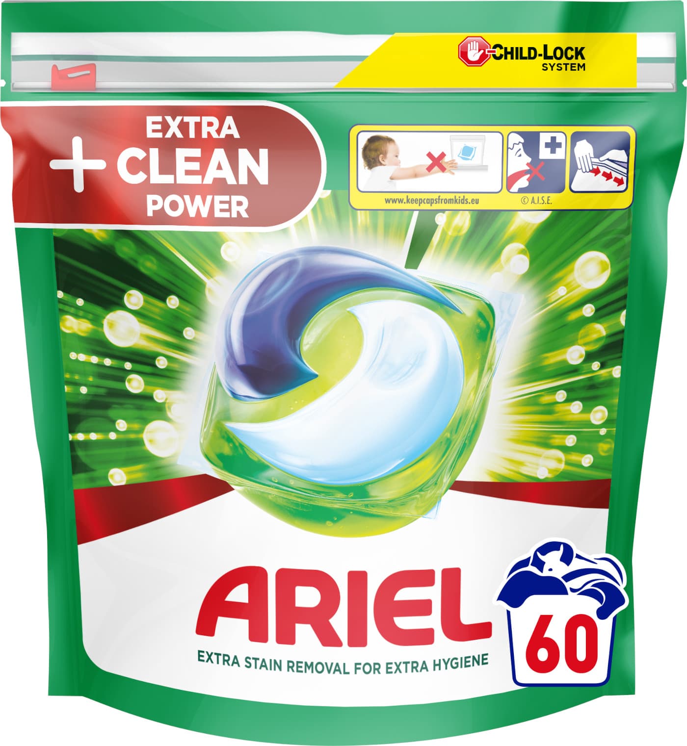 Obrázok ARIEL Allin1 Extra clean gélové kapsuly na pranie 60 pd