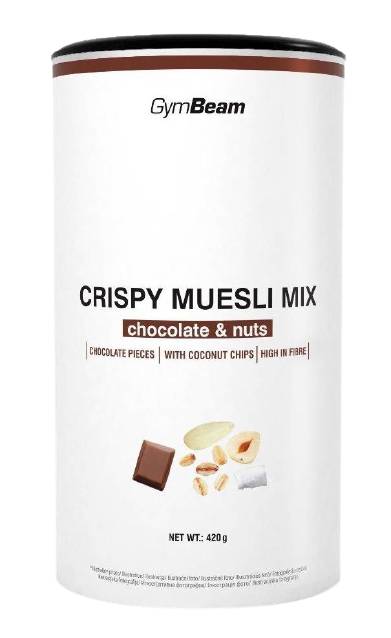 Obrázok GymBeam Crispy Muesli Mix 420 g čokoláda oriešky