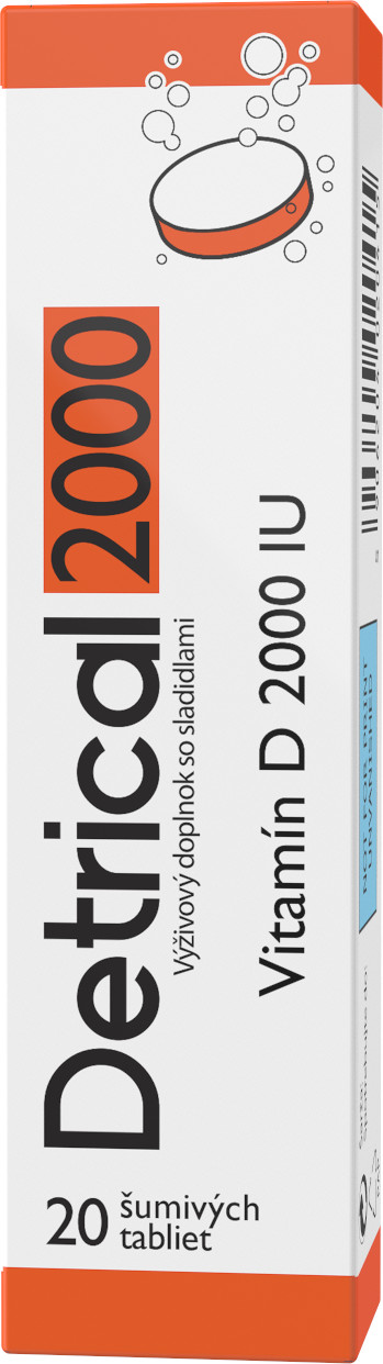 Obrázok Detrical 2000 Vitamín D 20 tabliet, 2000 IU