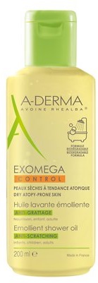 Obrázok A-DERMA EXOMEGA CONTROL HUILE LAVANTE ÉMOLLIENTE zvláčňujúci sprchovací olej 1x200 ml