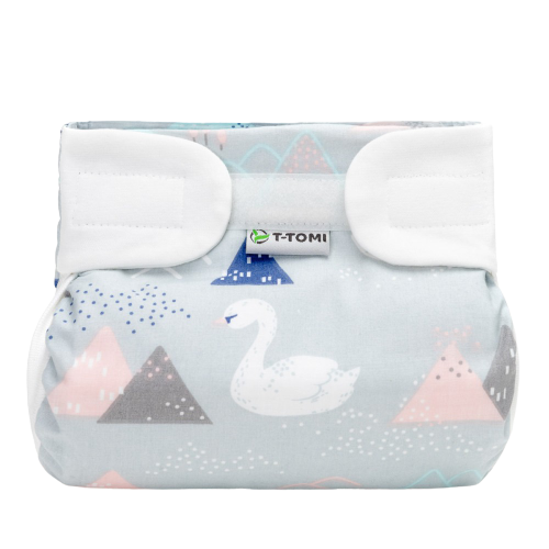 Obrázok T-tomi Ortopedické abdukčné nohavičky suchý zips, swan 5-9kg