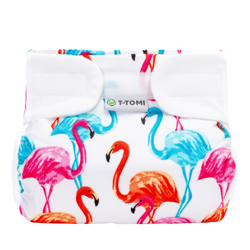 Obrázok T-tomi Ortopedické abdukčné nohavičky suchý zips, flamingo 3-6kg